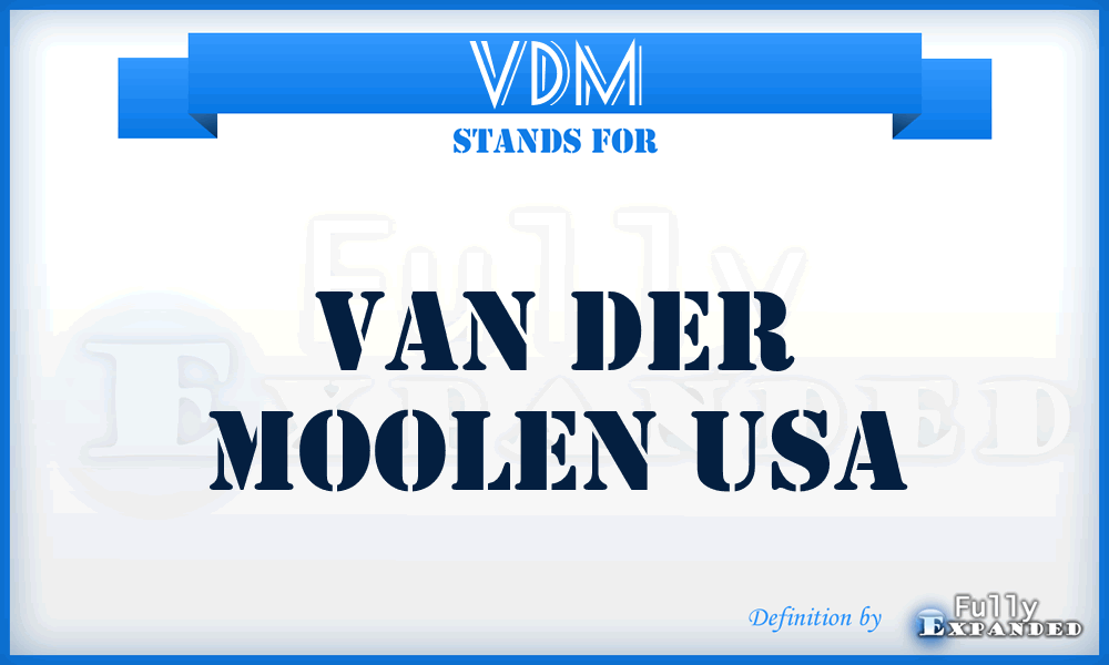 VDM - Van der Moolen USA
