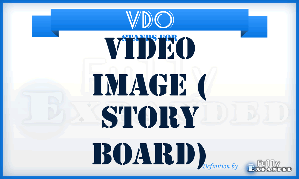 VDO - Video image ( Story Board)