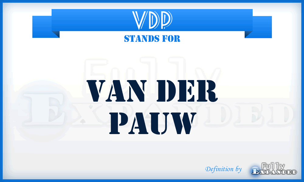 VDP - Van der Pauw