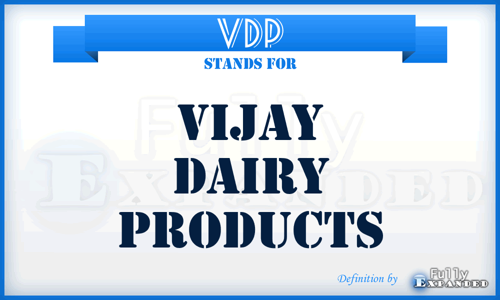 VDP - Vijay Dairy Products