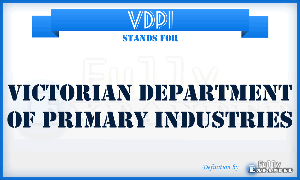 VDPI - Victorian Department of Primary Industries