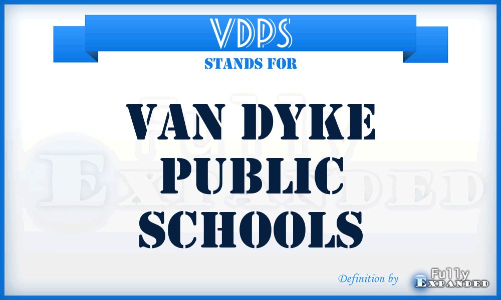 VDPS - Van Dyke Public Schools