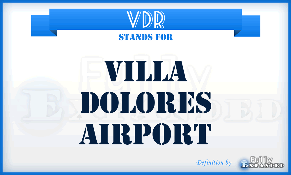 VDR - Villa Dolores airport