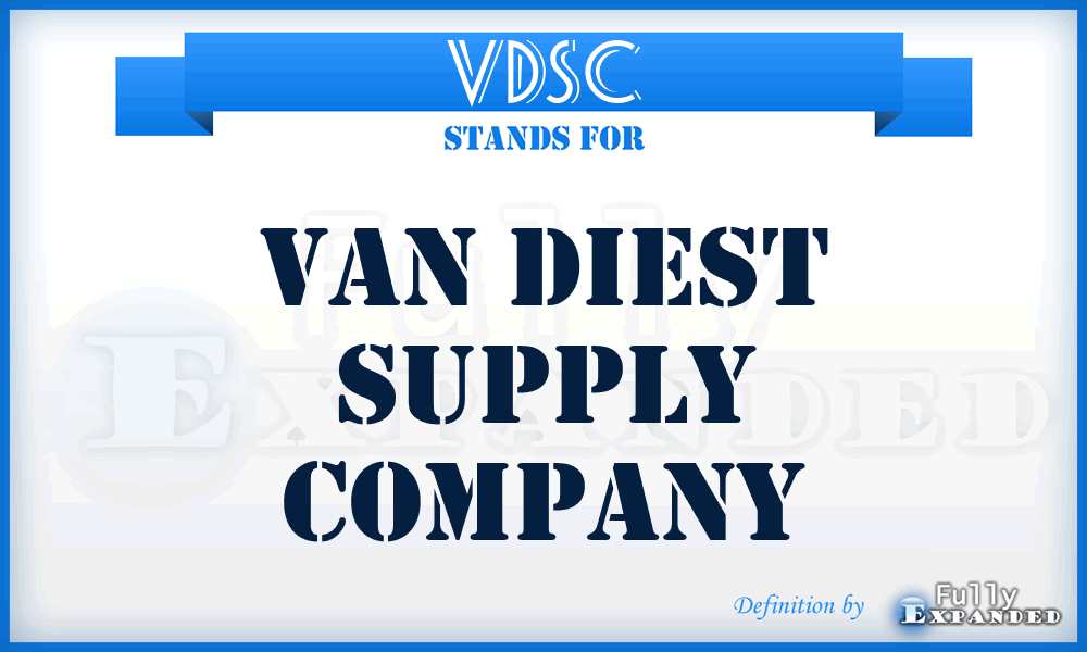 VDSC - Van Diest Supply Company