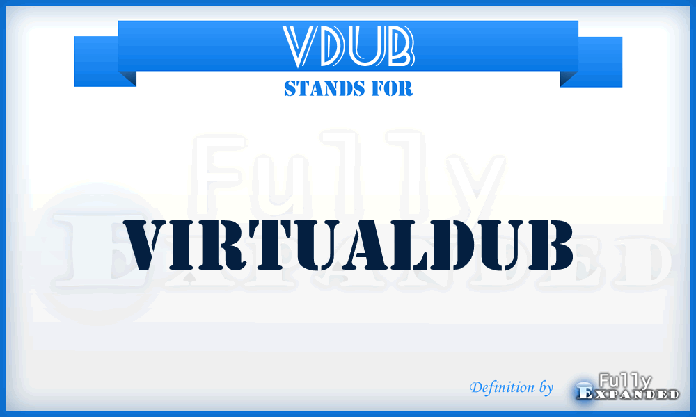 VDUB - VirtualDub