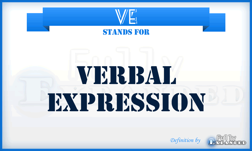 VE - Verbal Expression