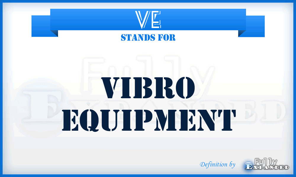 VE - Vibro Equipment