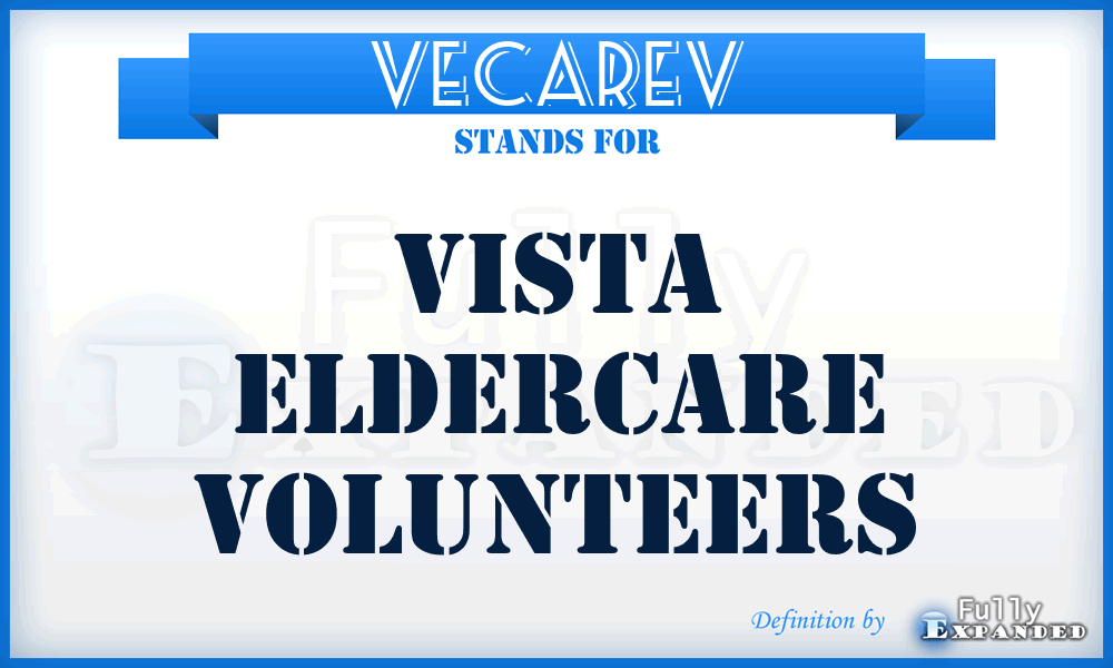 VECAREV - Vista ElderCARE Volunteers