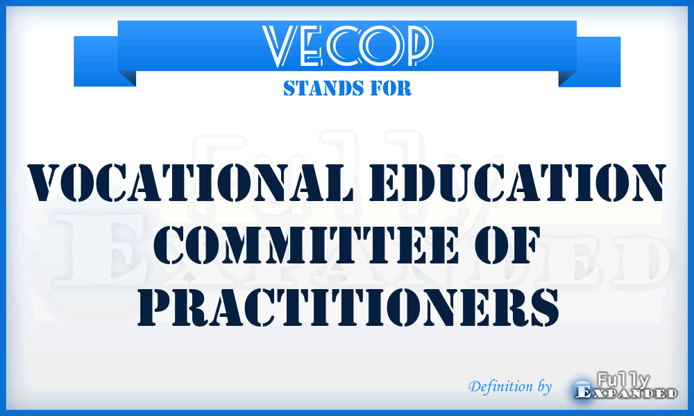 VECOP - Vocational Education Committee of Practitioners