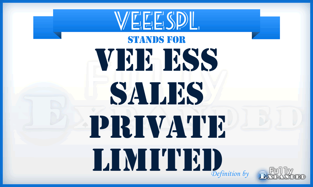 VEEESPL - VEE Ess Sales Private Limited