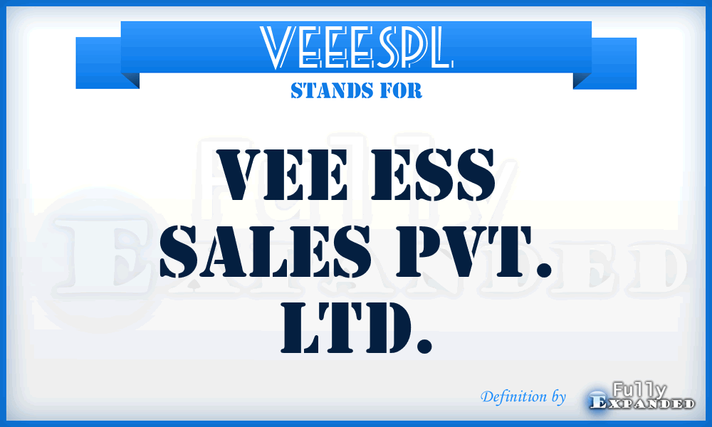 VEEESPL - VEE Ess Sales Pvt. Ltd.