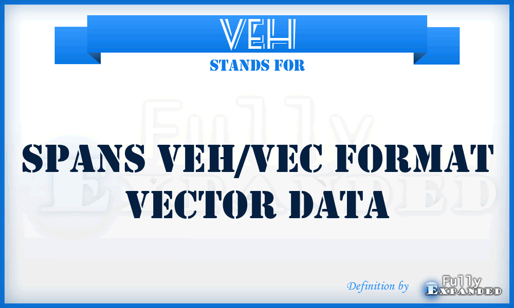 VEH - SPANS VEH/VEC format Vector data