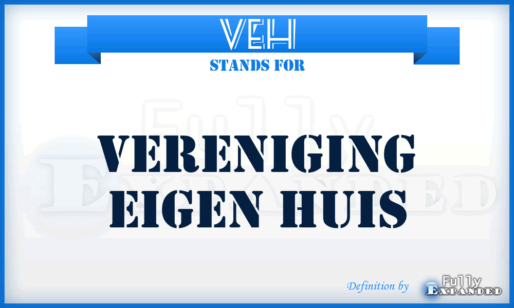 VEH - Vereniging Eigen Huis