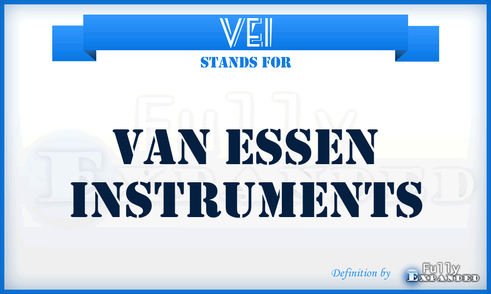 VEI - Van Essen Instruments