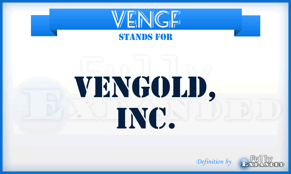VENGF - Vengold, Inc.