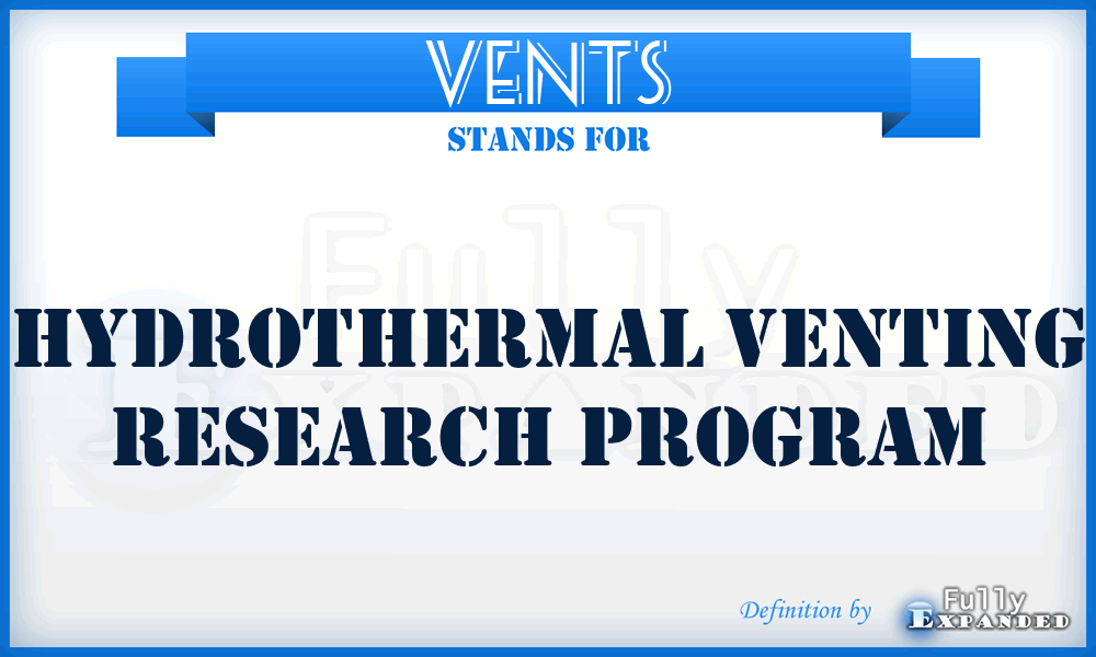 VENTS - Hydrothermal Venting Research Program