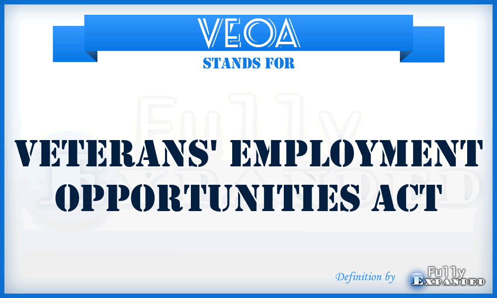 VEOA - Veterans' Employment Opportunities Act