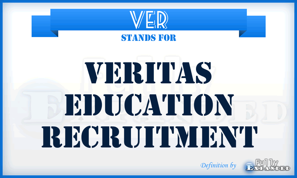 VER - Veritas Education Recruitment