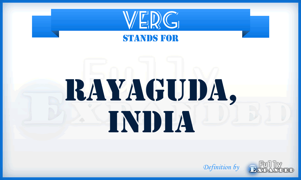 VERG - Rayaguda, India