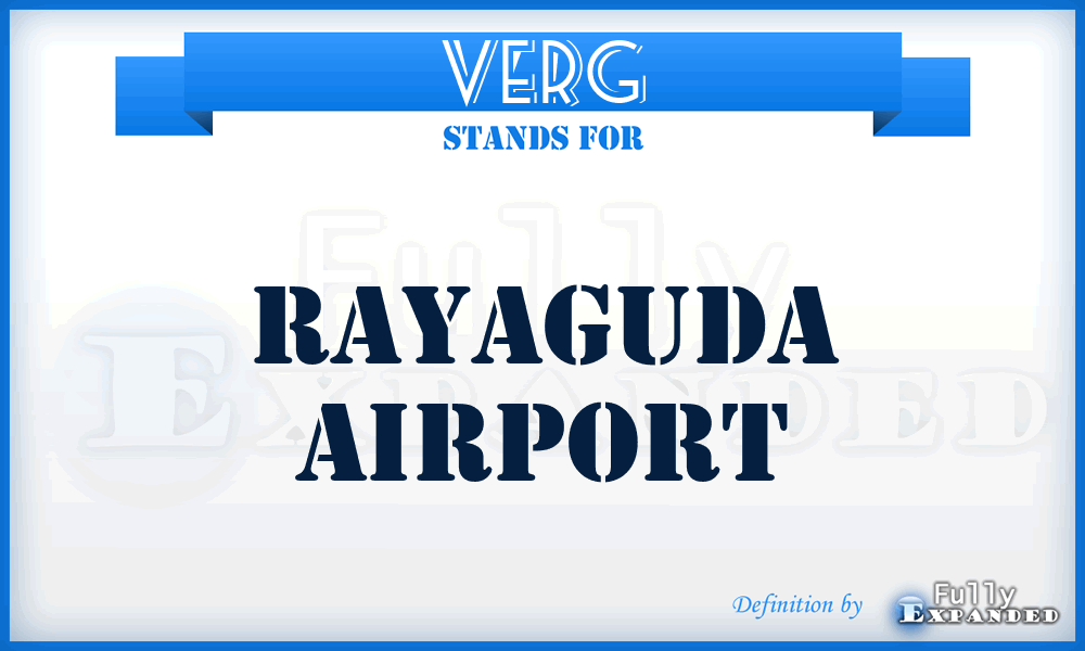 VERG - Rayaguda airport