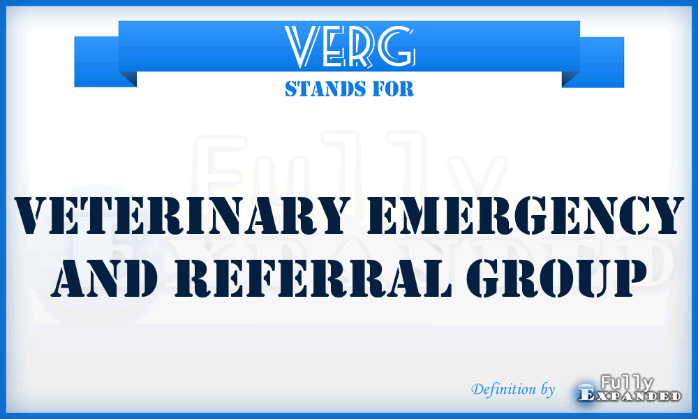 VERG - Veterinary Emergency and Referral Group