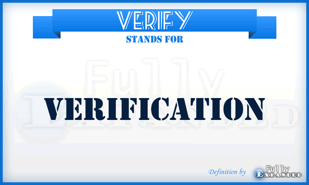 VERIFY - Verification