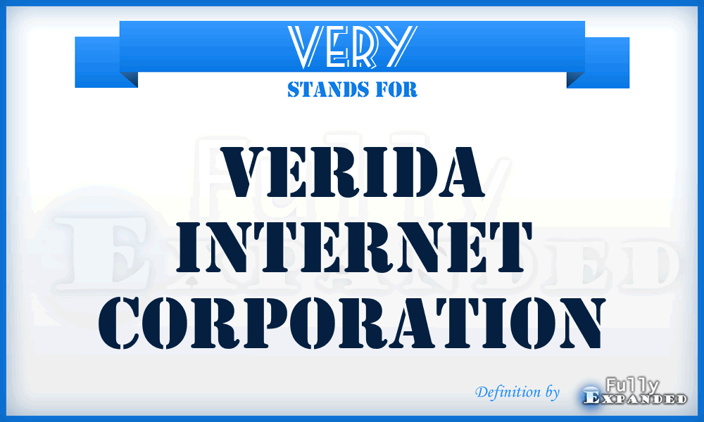 VERY - Verida Internet Corporation