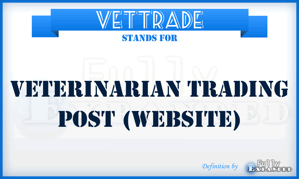 VETTRADE - Veterinarian Trading Post (website)
