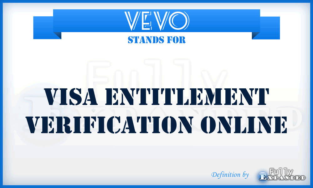 VEVO - Visa Entitlement Verification Online