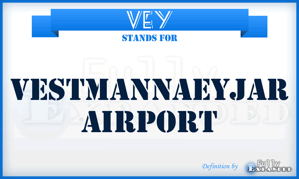 VEY - Vestmannaeyjar airport