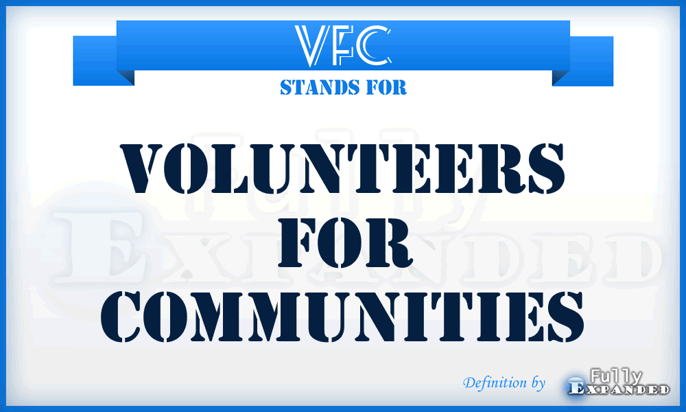 VFC - Volunteers For Communities