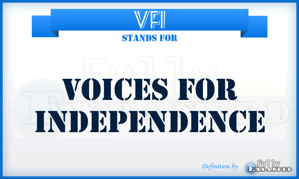 VFI - Voices For Independence