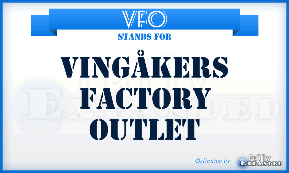 VFO - Vingåkers Factory Outlet