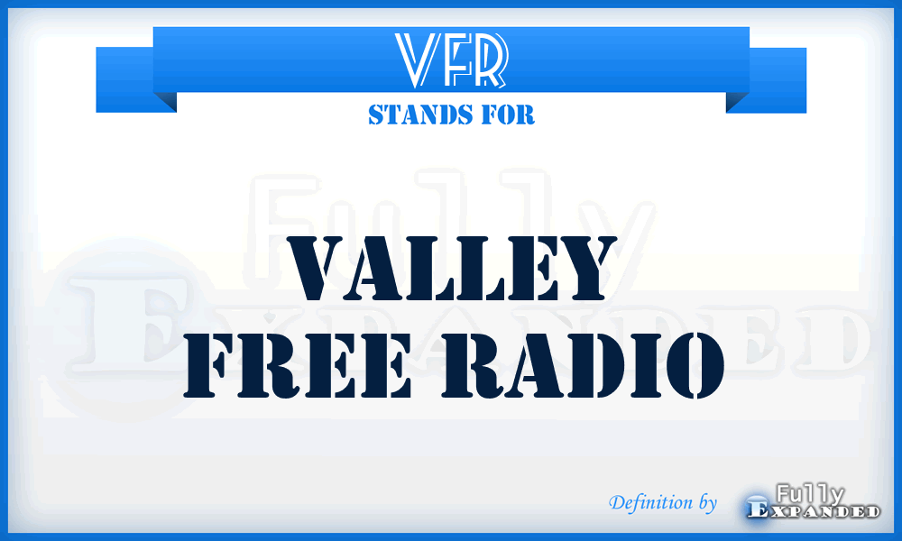 VFR - Valley Free Radio