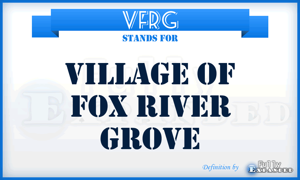 VFRG - Village of Fox River Grove