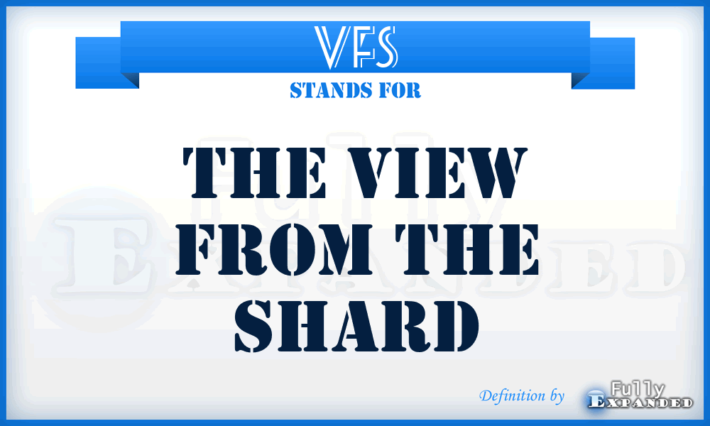 VFS - The View From the Shard
