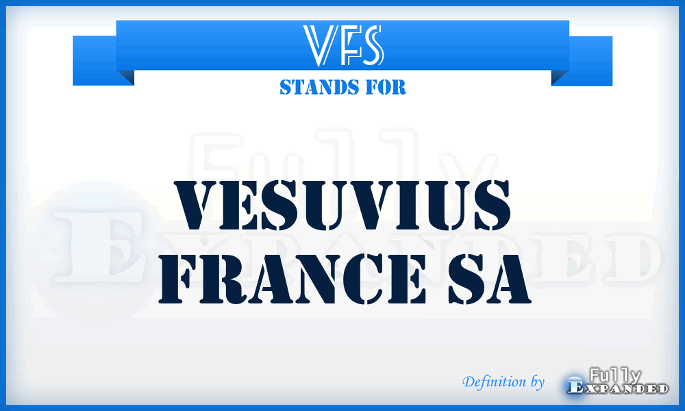 VFS - Vesuvius France Sa