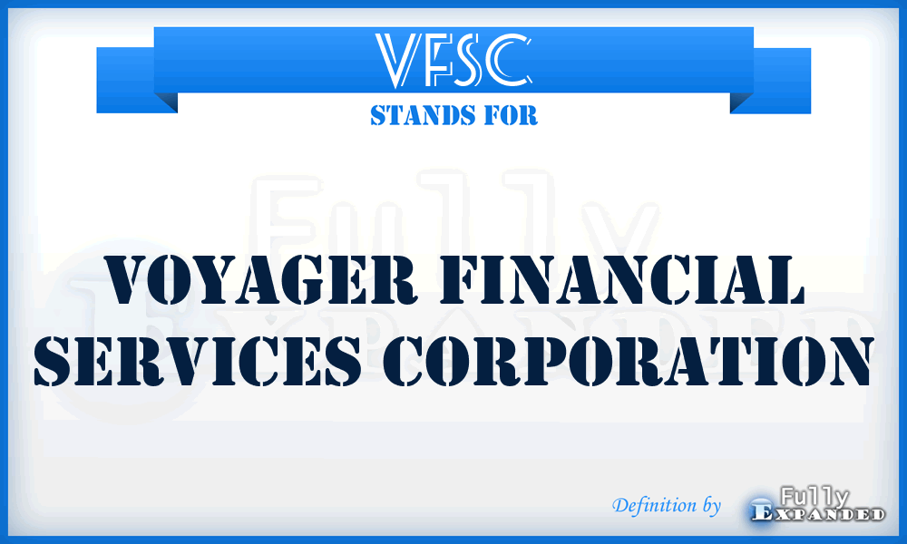 VFSC - Voyager Financial Services Corporation