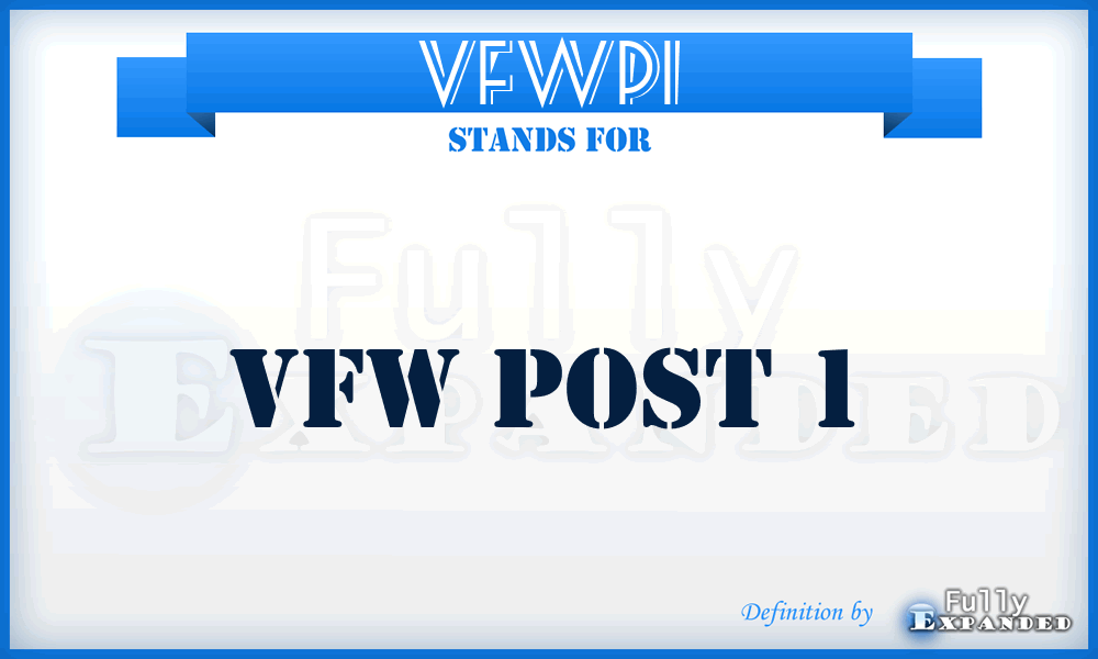 VFWP1 - VFW Post 1