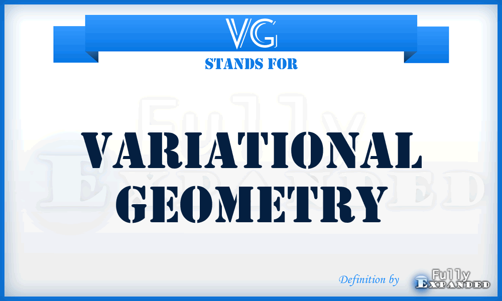 VG - Variational Geometry