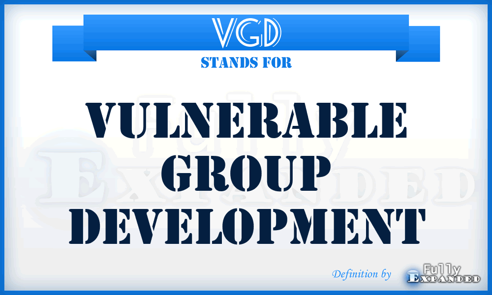 VGD - Vulnerable Group Development
