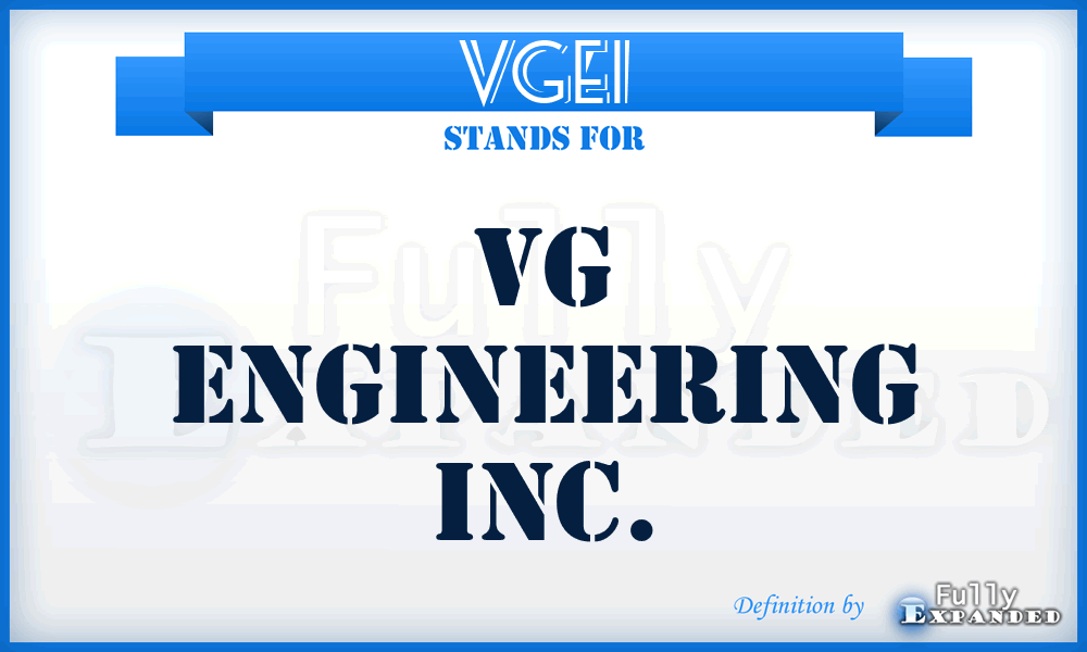 VGEI - VG Engineering Inc.