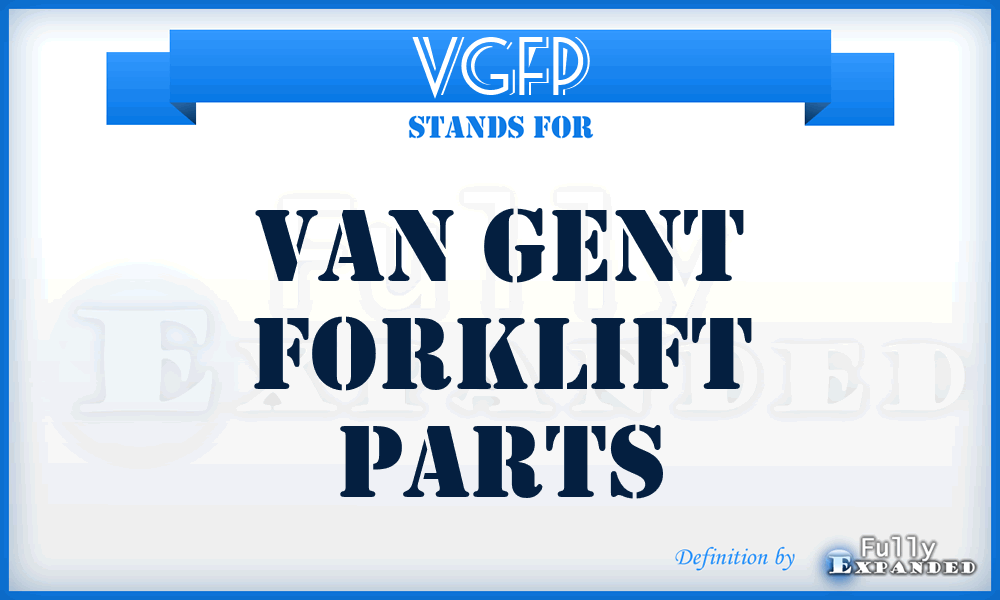 VGFP - Van Gent Forklift Parts