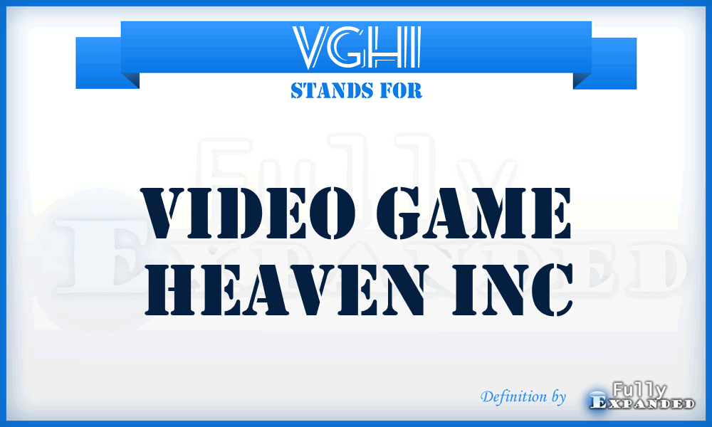 VGHI - Video Game Heaven Inc