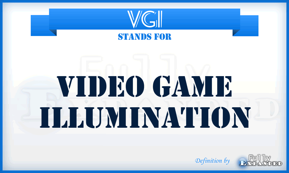 VGI - Video Game Illumination