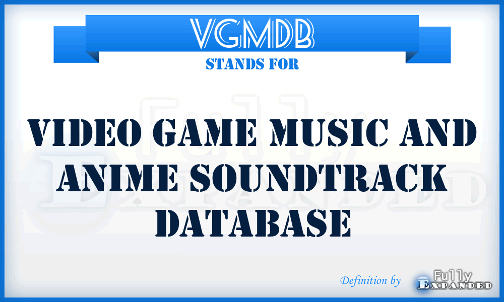 VGMDB - Video Game Music and Anime Soundtrack Database