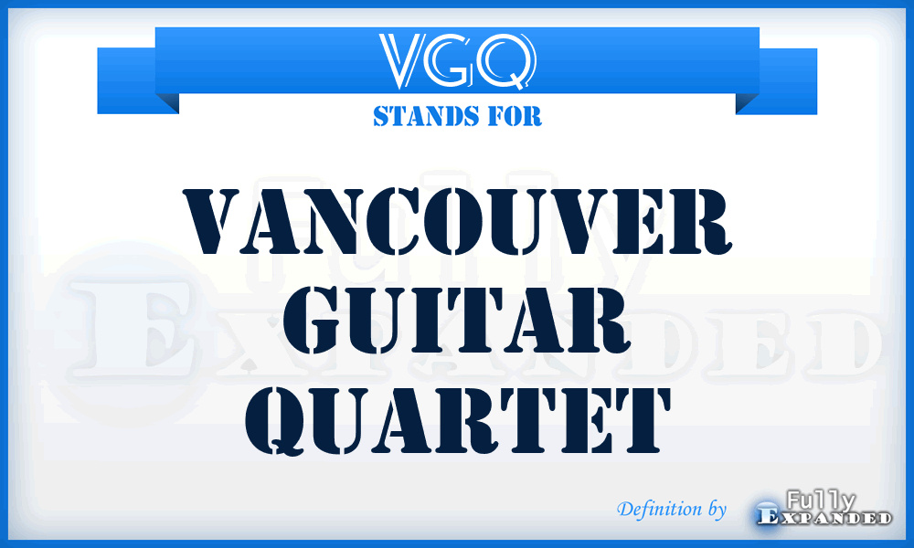 VGQ - Vancouver Guitar Quartet