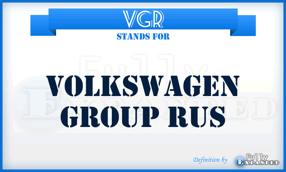 VGR - Volkswagen Group Rus