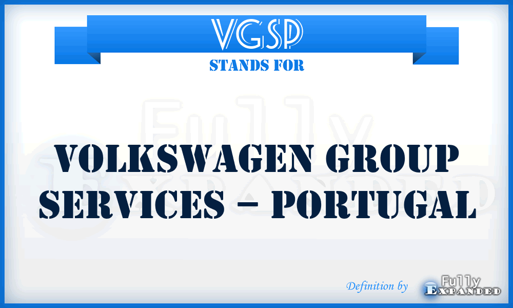 VGSP - Volkswagen Group Services – Portugal