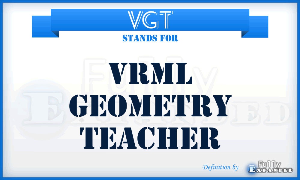 VGT - VRML Geometry Teacher